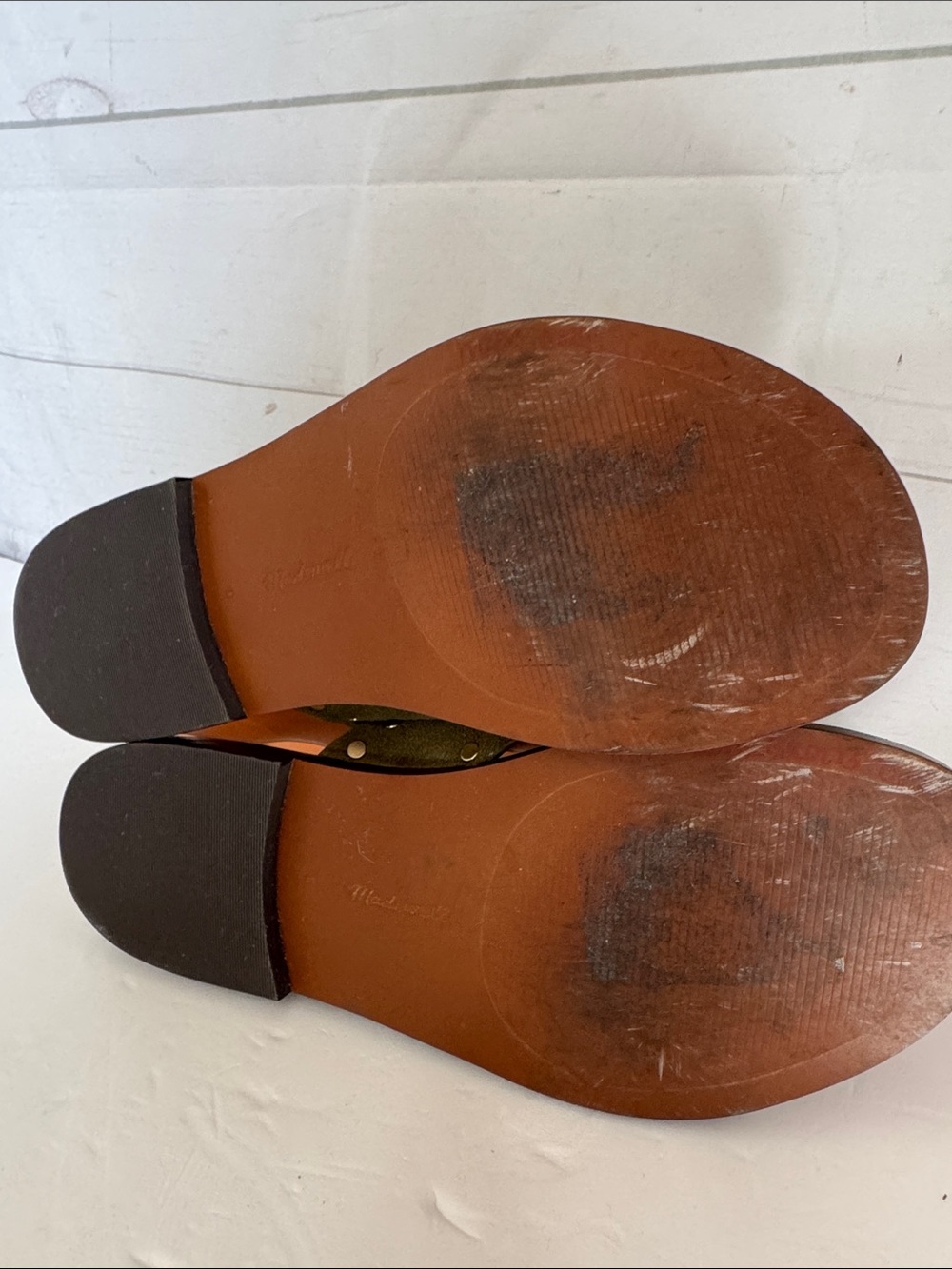 Madewell Size 9 Tuley Olive Green Crossover Strap Studded Boho Sandals - Picture 5 of 7